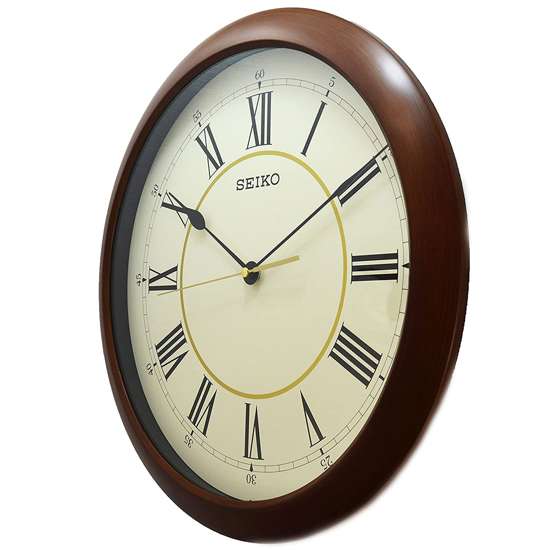 Seiko Wood Style Quiet Sweep Wall Clock QXA598A QXA598AN