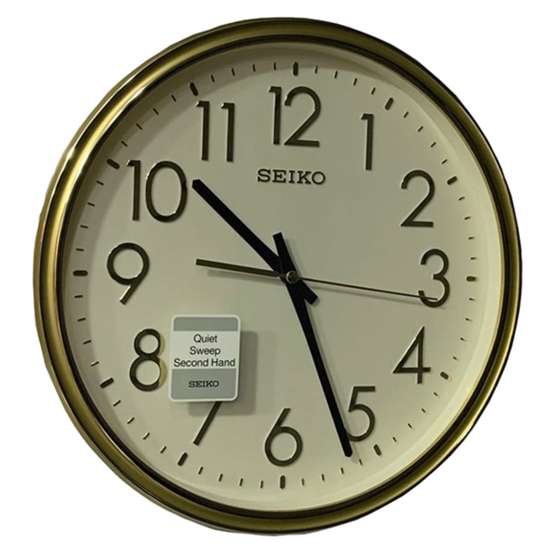 Seiko Quartz QXA744GN QXA744G Gold Analog Wall Clock