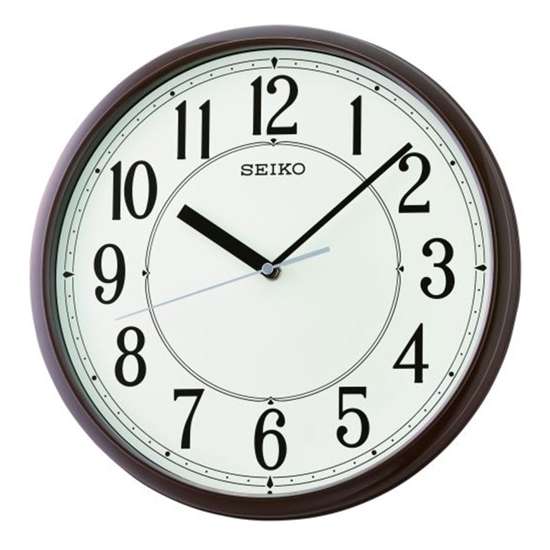 Seiko QXA756B QXA756BN Brown Round Wall Clock