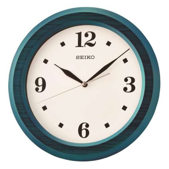 Seiko QXA772L QXA772LN Blue Wooden Wall Clock