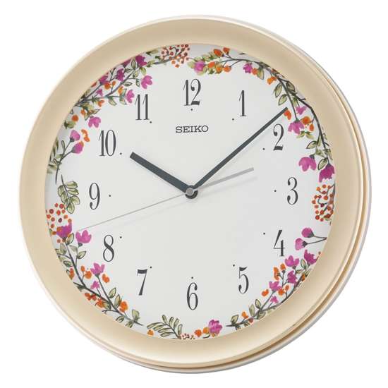Seiko Decorator Floral QXA777P QXA777PR QXA777-P Wall Clock