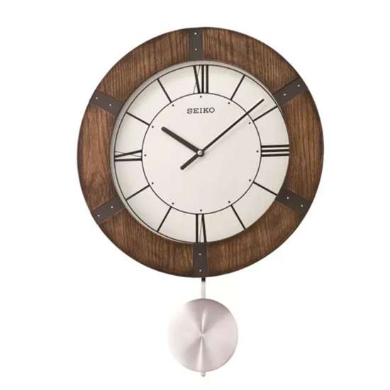Seiko QXC241B Wooden Case Wall Clock