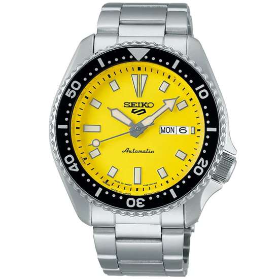 Seiko 5 Sports SBSA193 On Time Move Yellow Dial Limited Edition Watch