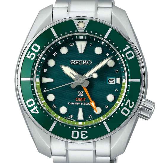 Seiko Sumo GMT Prospex SFK003J1 SFK003 SFK003J Green Dial Mens Diving Watch