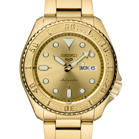 Seiko 5 Sports Gold Watch SRPE74 SRPE74K SRPE74K1