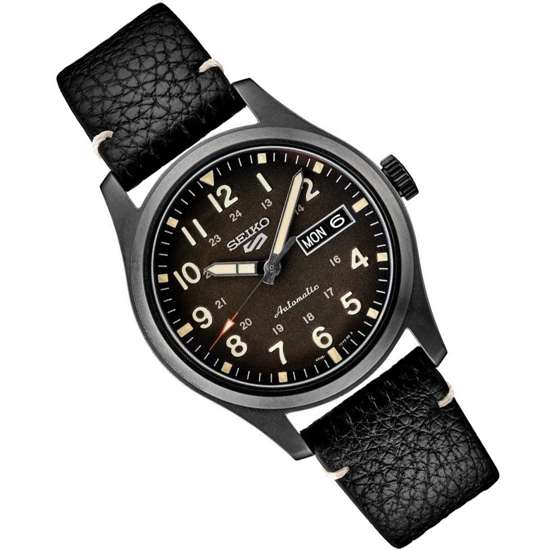 Seiko 5 Sports Field Specialist Style SRPG41K1 SRPG41 SRPG41K Leather Watch