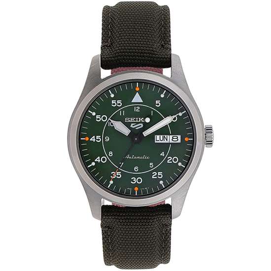 Seiko 5 Sports Flieger SRPH29K1 SRPH29 SRPH29K Military Green Nylon Watch