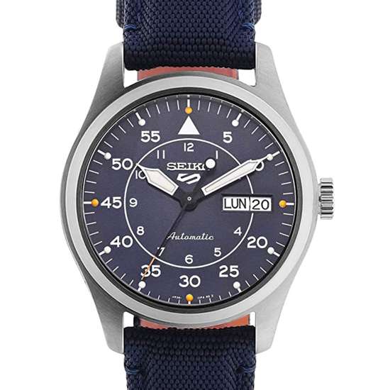 Seiko 5 Sports Flieger SRPH31K1 SRPH31 SRPH31K Blue Nylon Automatic Watch