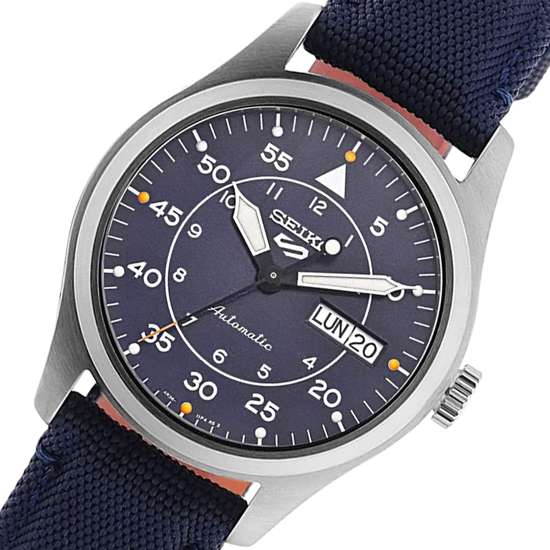 Seiko 5 Sports Flieger SRPH31K1 SRPH31 SRPH31K Blue Nylon Automatic Watch