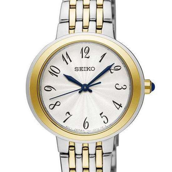 Seiko Quartz Ladies SRZ506P1 SRZ506 SRZ506P Two Tone Watch