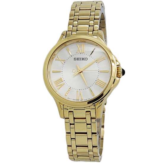 Seiko Quartz Ladies SRZ528P1 SRZ528 SRZ528P Gold Watch