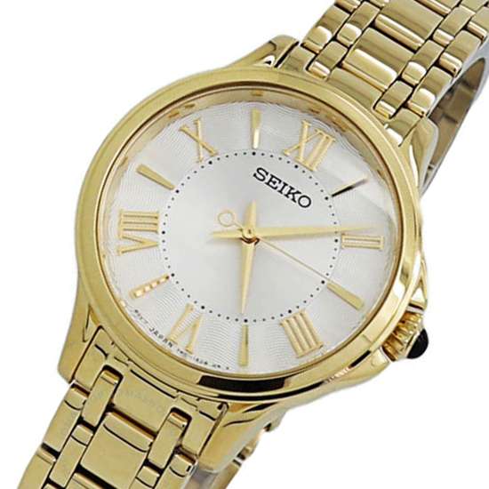 Seiko Quartz Ladies SRZ528P1 SRZ528 SRZ528P Gold Watch