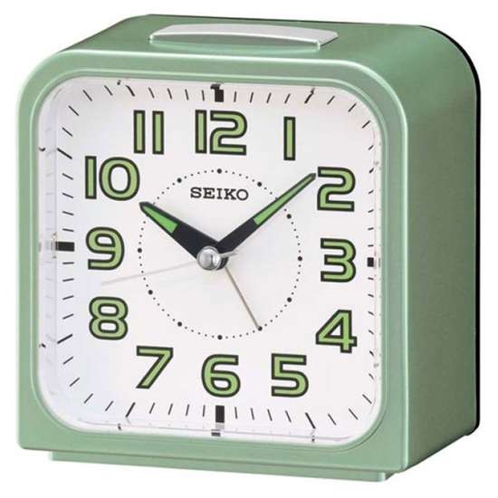 Seiko QHK025M QHK025MN Green Alarm Clock (Singapore Only)