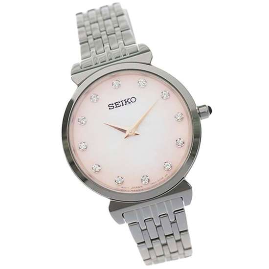 Seiko Quartz SFQ803P SFQ803 Diamond Accents Womens Watch