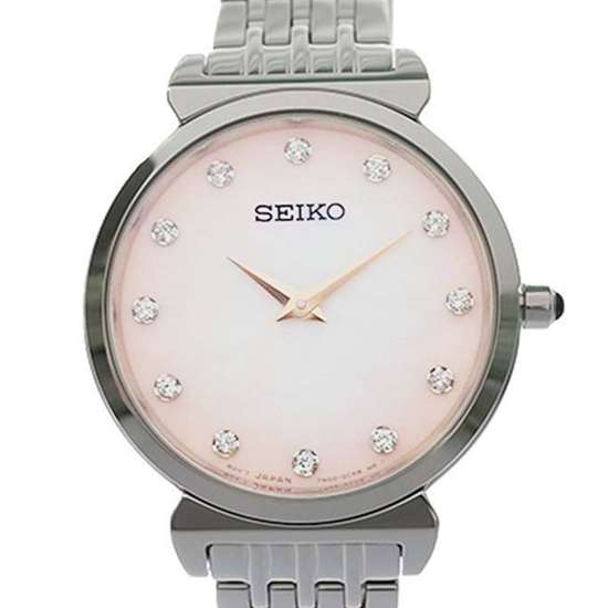 Seiko Quartz SFQ803P SFQ803 Diamond Accents Womens Watch