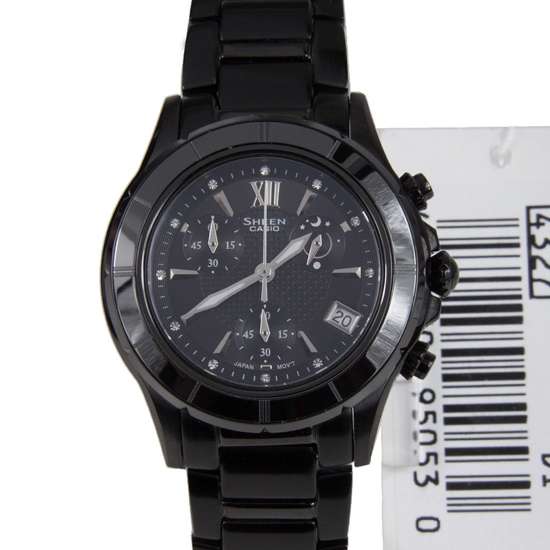 Casio Sheen SHE-5516BD-1A SHE-5516BD-1 Black Stainless Watch