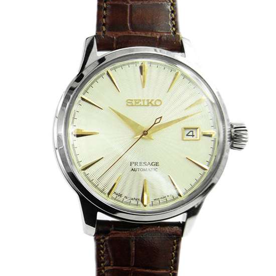 Seiko Cocktail Presage SRPC99J SRPC99 Mens Leather Watch