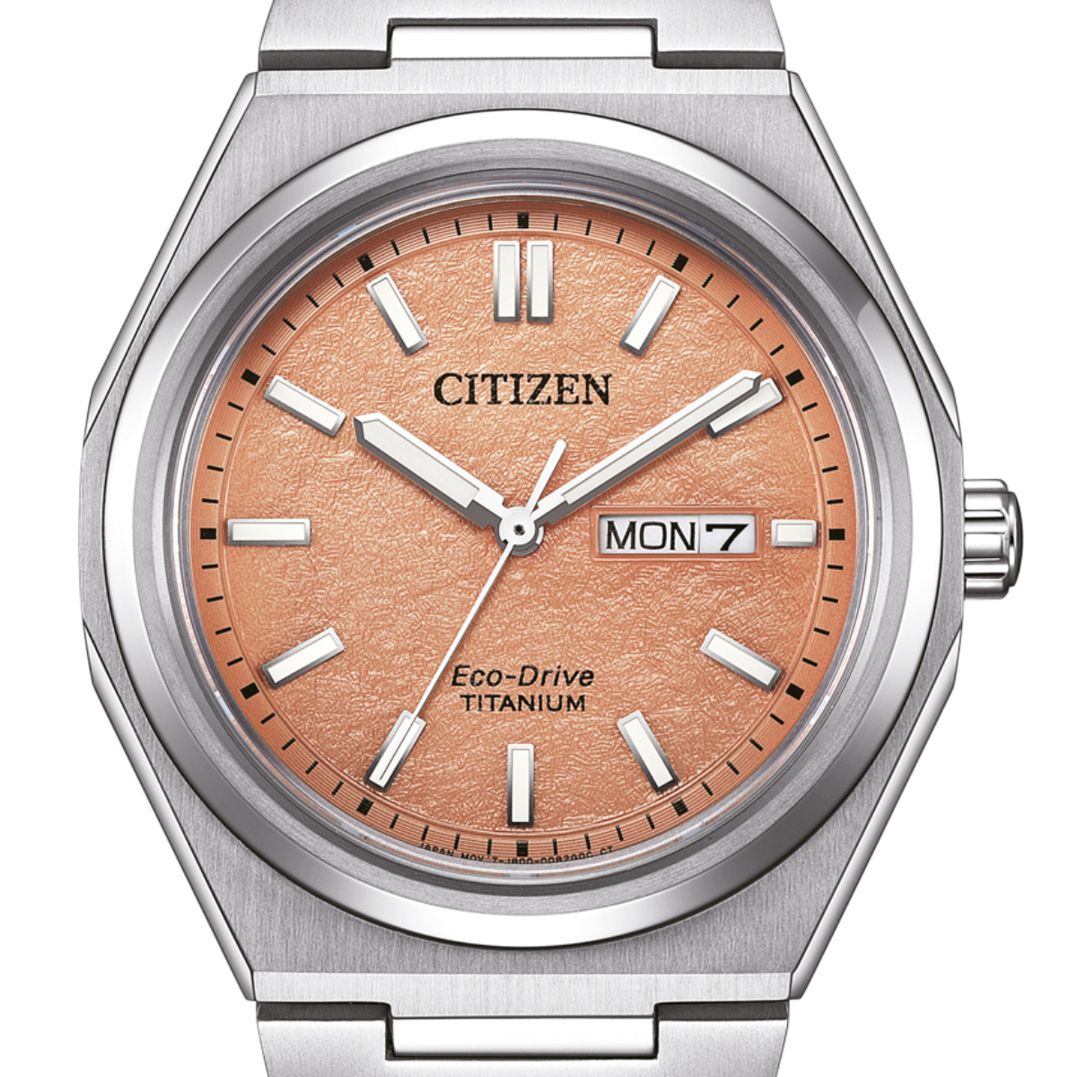 Citizen Eco-Drive AW0130-85ZE AW0130-85 AW0130 Super Titanium Orange Dial Mens Watch