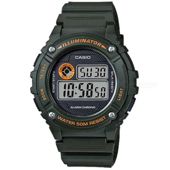 Casio Sports Illumir Green Digital Watch W-216H-3B W216H-3B W216H