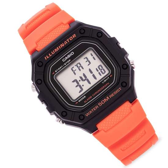 Casio Digital Alarm Watch W-218H-4B2V W218H-4B2