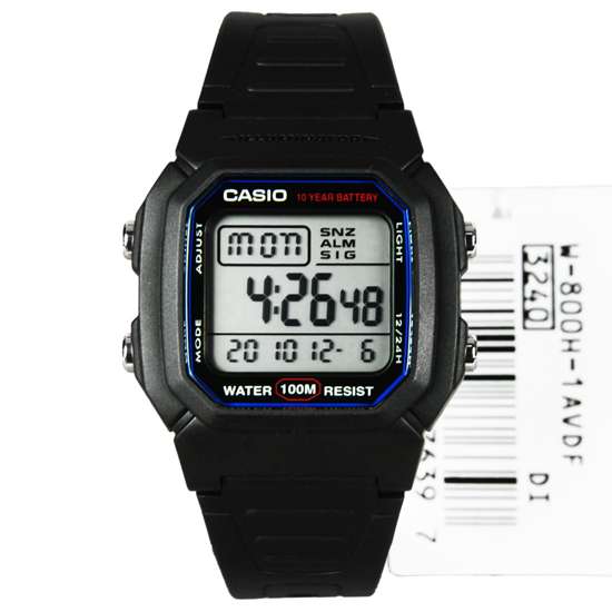 Casio Digital W-800H-1AVDF Classic mens watch 100m W800H-1A