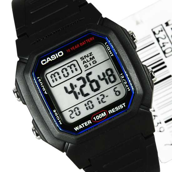 Casio Digital W-800H-1AVDF mens watch