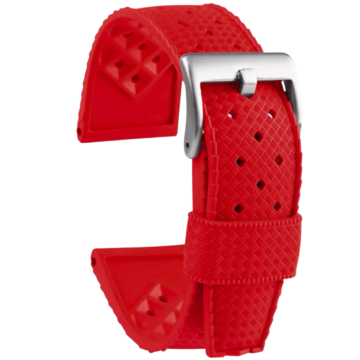 Graham Perforated Vintage Tropic Rally Rubber Strap Red 