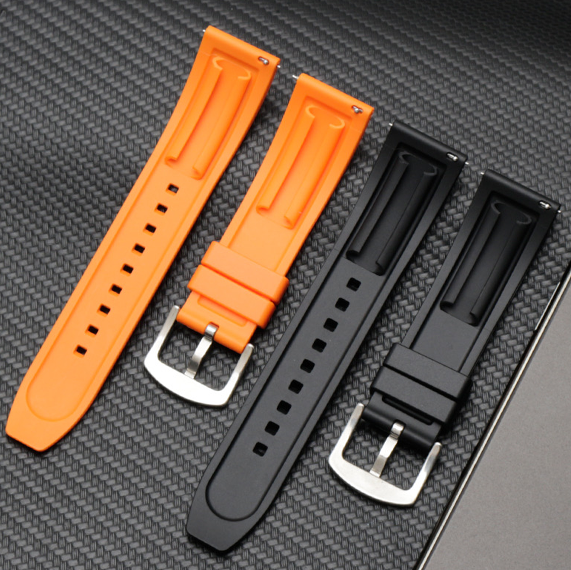 Bryson Quick-Release Rubber Watch Strap Red 