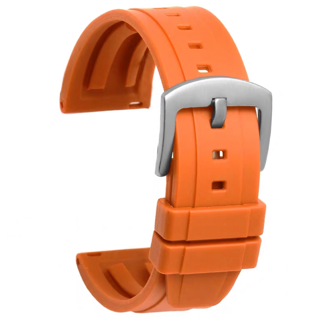 Bryson Quick-Release Rubber Watch Strap Orange 