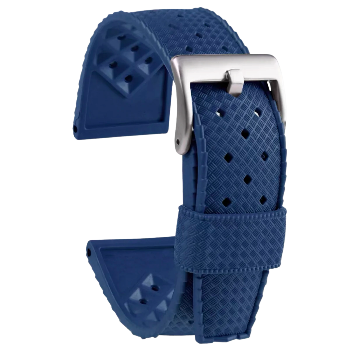 Graham Perforated Vintage Tropic Rally Rubber Strap Blue 