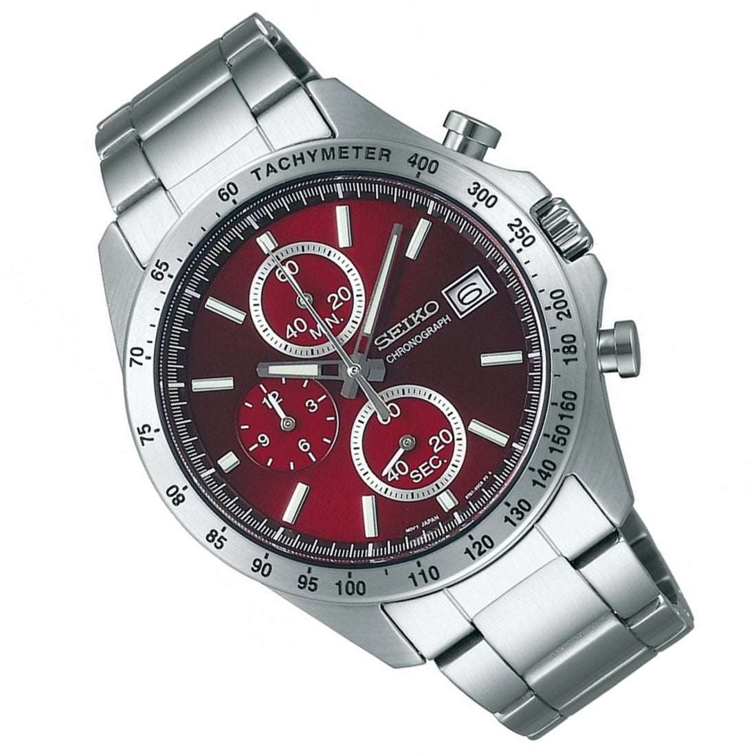Seiko SBTR001 JDM Spirit Selection Red Dial Chronograph Quartz Stainless Steel Watch