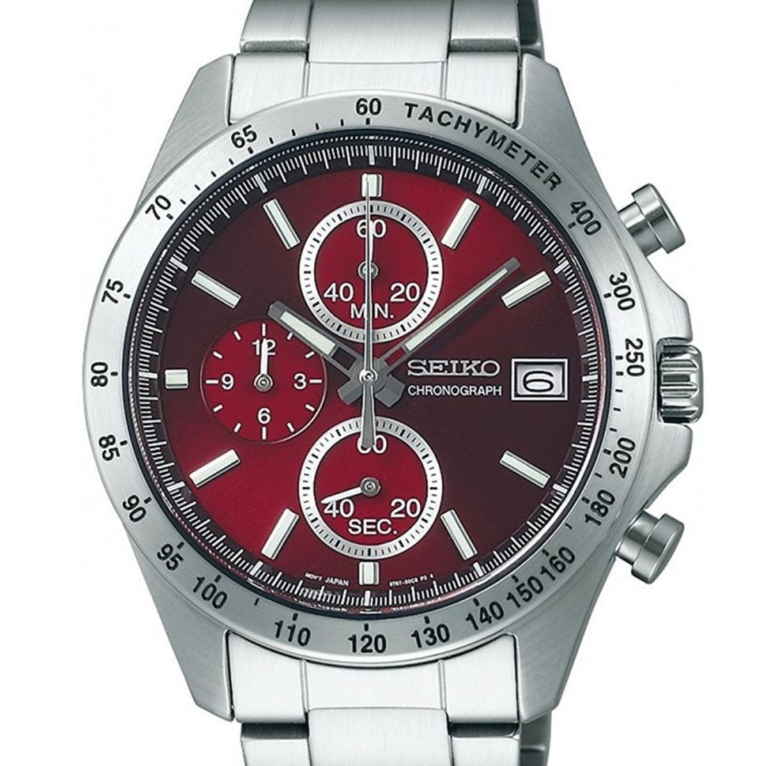 Seiko SBTR001 JDM Spirit Selection Red Dial Chronograph Quartz Stainless Steel Watch