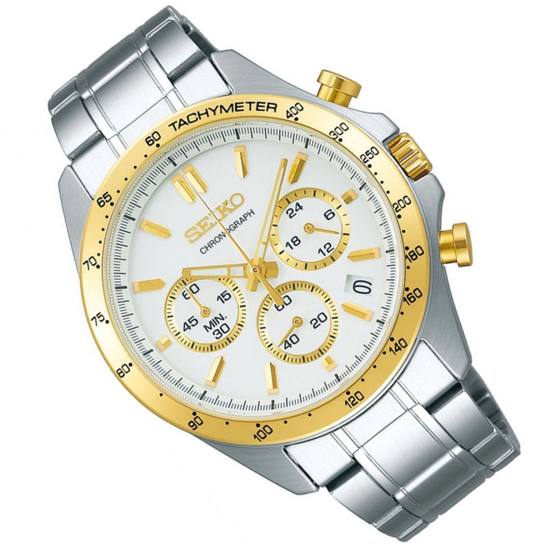 Seiko Spirit SBTR024 JDM Selection Chronograph White Dial Quartz Watch