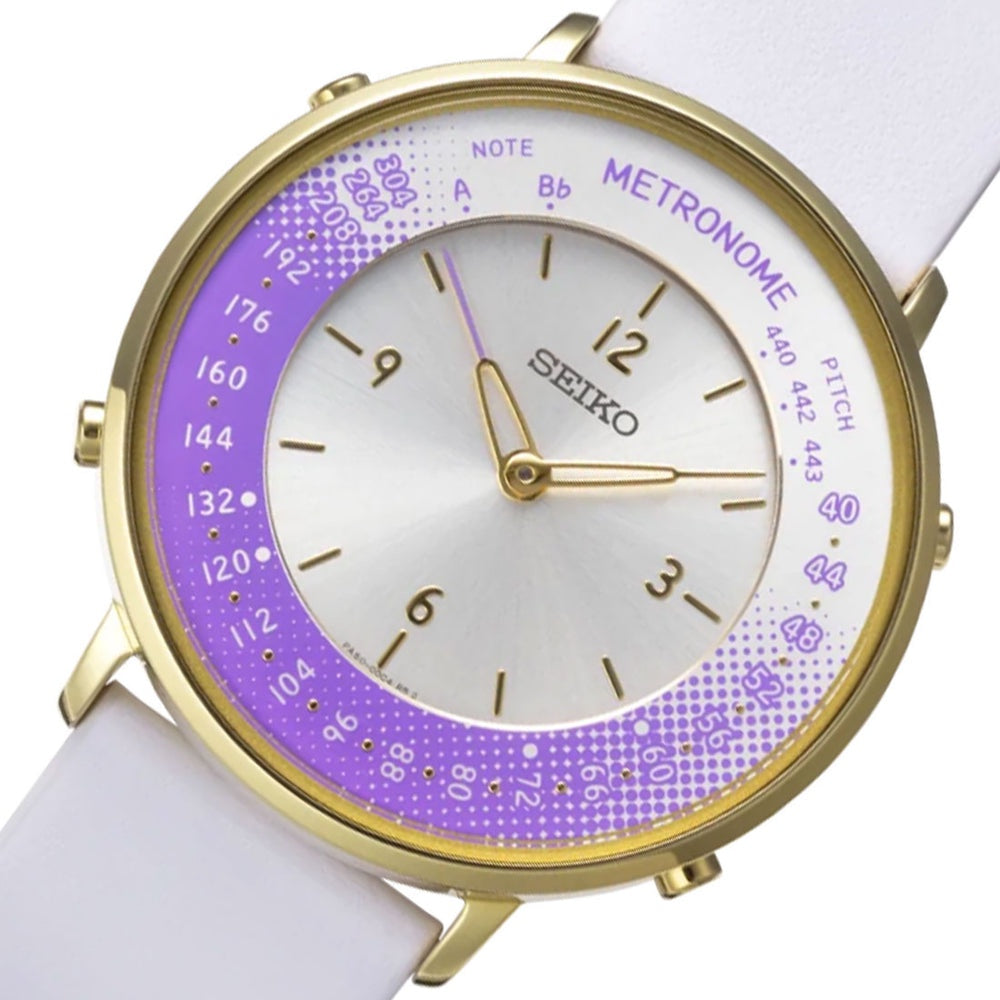 Seiko SMW003B Metronome Purple Dial Unisex Leather Casual Watch