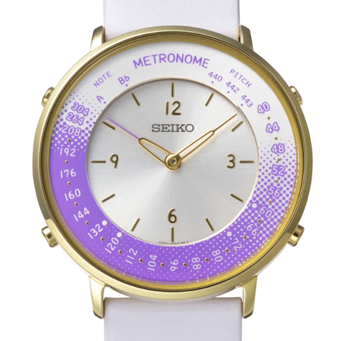 Seiko SMW003B Metronome Purple Dial Unisex Leather Casual Watch