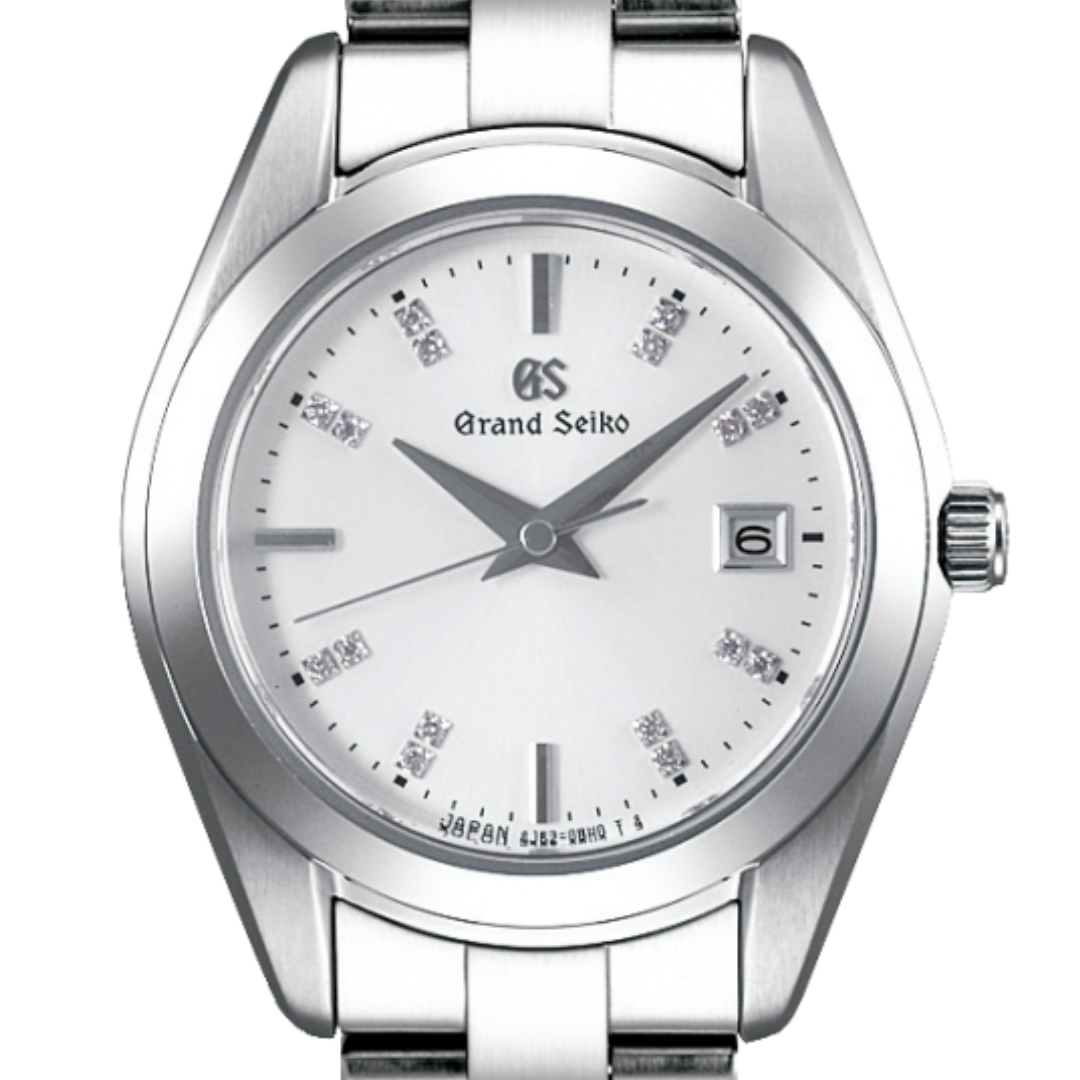 GS Grand Seiko STGF273 STGF273G Heritage Diamond Quartz White Dial Analog Watch