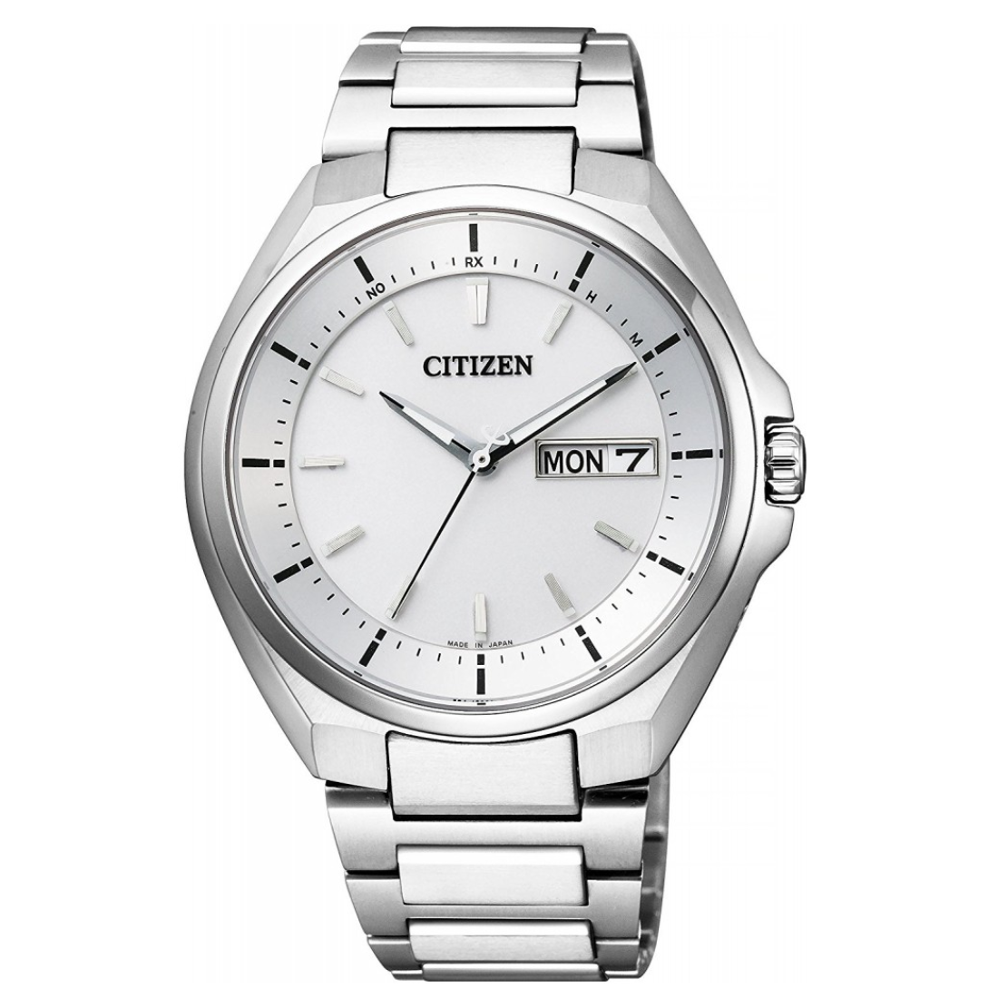 Citizen Attesa AT6050-54 AT6050-54A Eco-Drive White Dial Mens JDM Watch