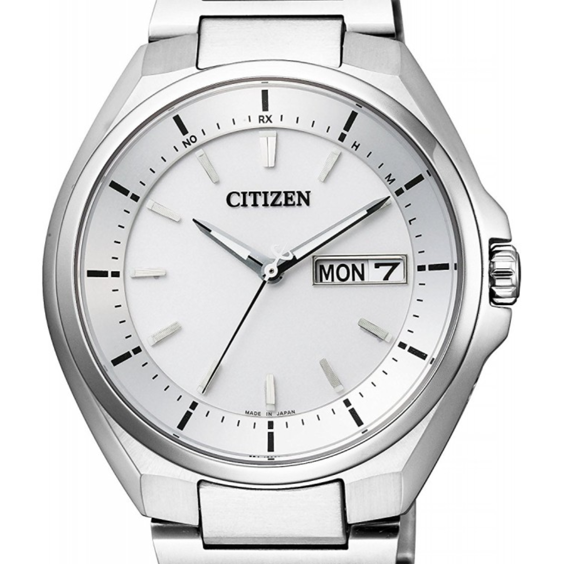 Citizen Attesa AT6050-54 AT6050-54A Eco-Drive White Dial Mens JDM Watch