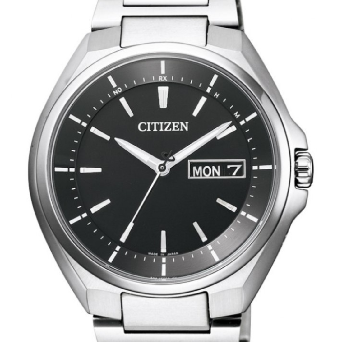Citizen Attesa AT6050-54E AT6050-54 Eco-Drive Black Dial JDM Mens Watch
