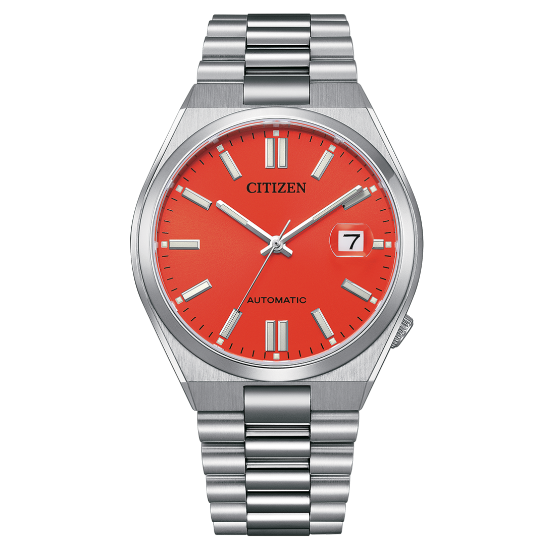 Citizen Pantone NJ0158-89W Stainless Steel Blazing Red Dial Mechanical Watch