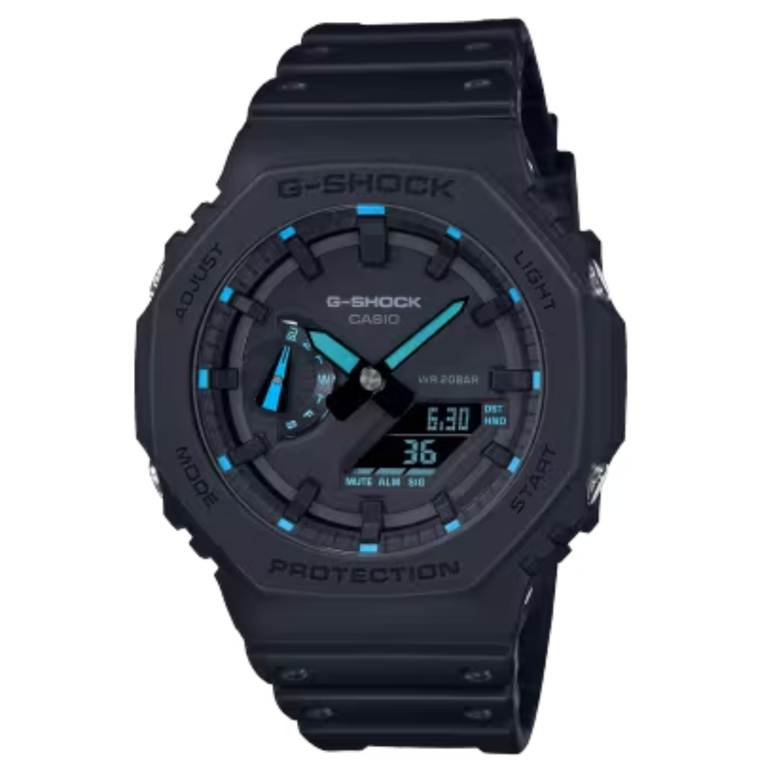 Casio G-shock GA-2100-1A2 GA2100-1A2 Neon Accent Series Analog Digital Watch