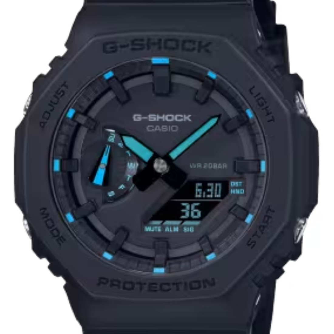 Casio G-shock GA-2100-1A2 GA2100-1A2 Neon Accent Series Analog Digital Watch