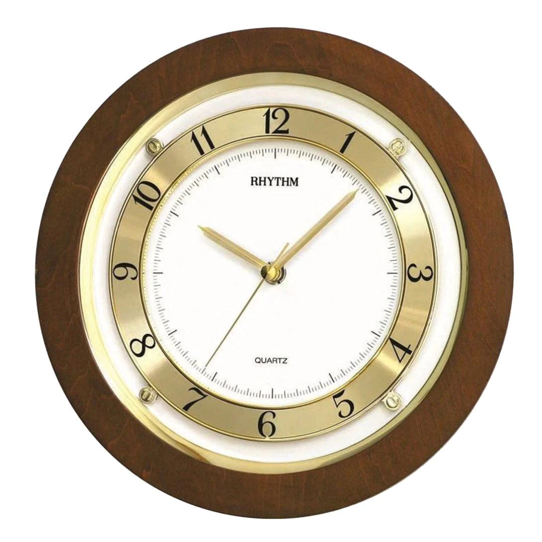 Rhythm CMG975NR06 Quartz Wooden Analog Wall Clock (Singapore Only)