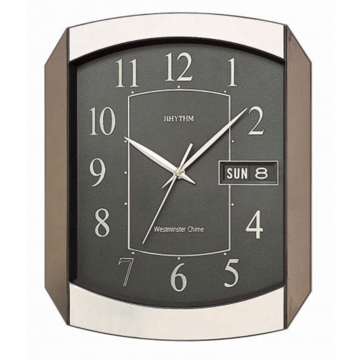Rhythm CFH102NR02 Westminster Chime Black Dial Wall Clock (Singapore Only)