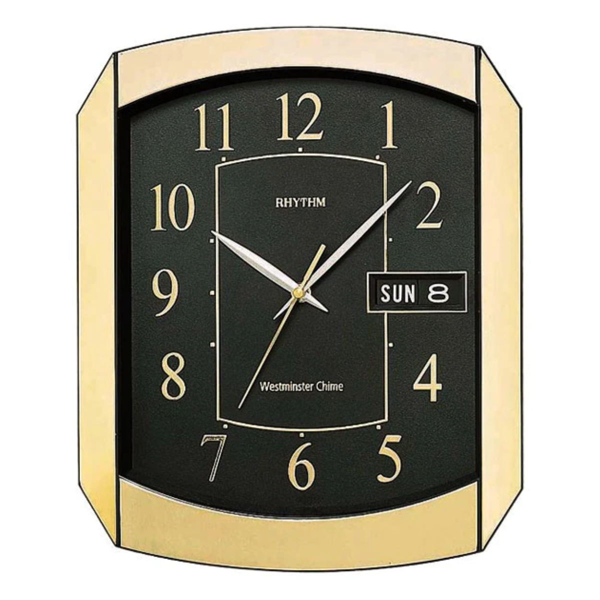 Rhythm CFH102NR18 Westminster Chime Black Dial Wall Clock (Singapore Only)