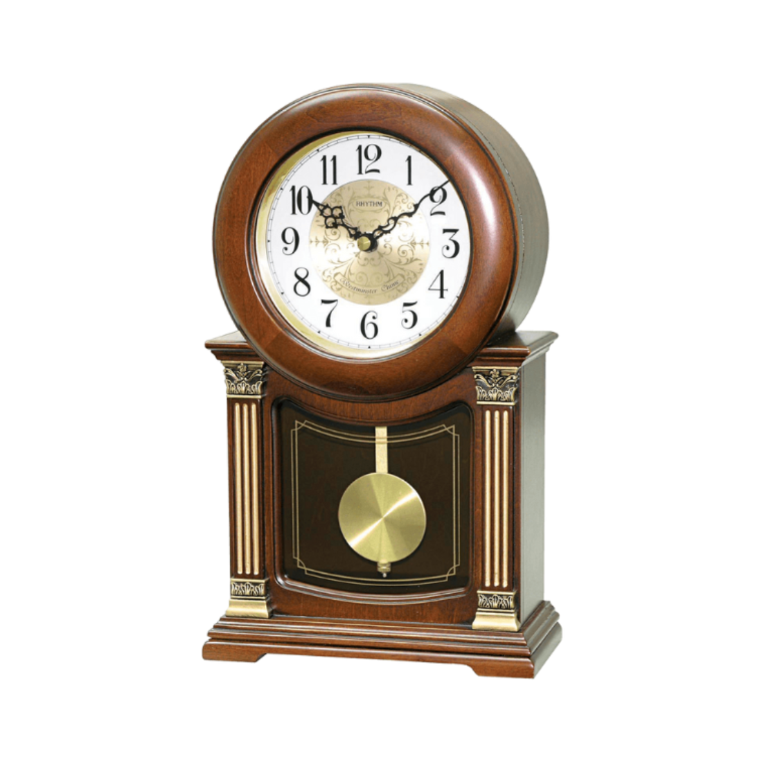 Rhythm CRJ722CR06 Wooden Table Clock (Singapore Only)
