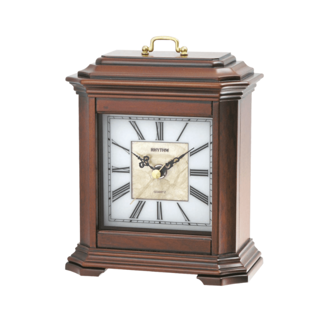 Rhythm Square Wooden Case Mantel Table Clock CRG114NR06 (Singapore Only)